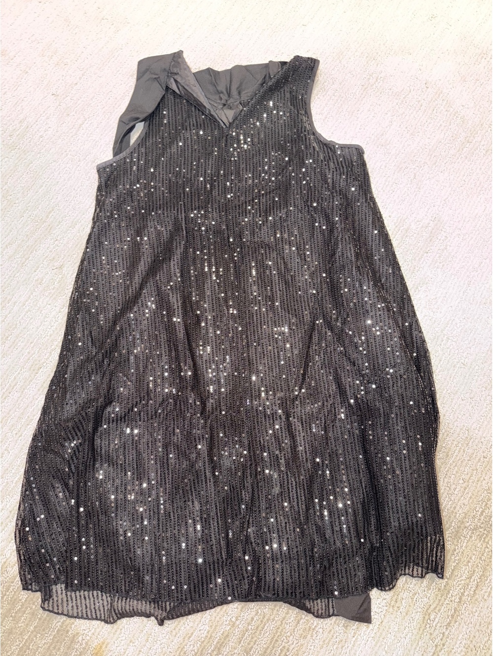 Black Sleeveless Sequin Dress